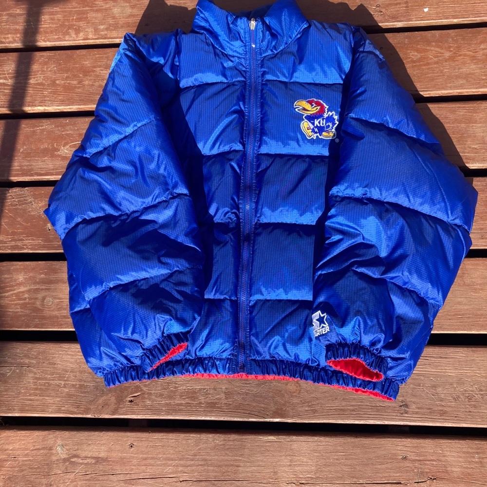 Vintage Kansas Jayhawks starter puffer jacket